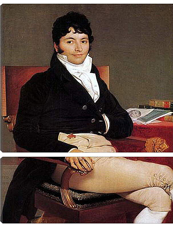 Модульная картина - Portrait of Philibert Riviere. Жан Огюст Доминик Энгр
