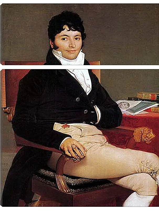 Модульная картина - Portrait of Philibert Riviere. Жан Огюст Доминик Энгр
