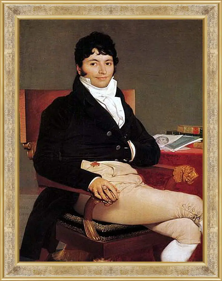 Картина в раме - Portrait of Philibert Riviere. Жан Огюст Доминик Энгр
