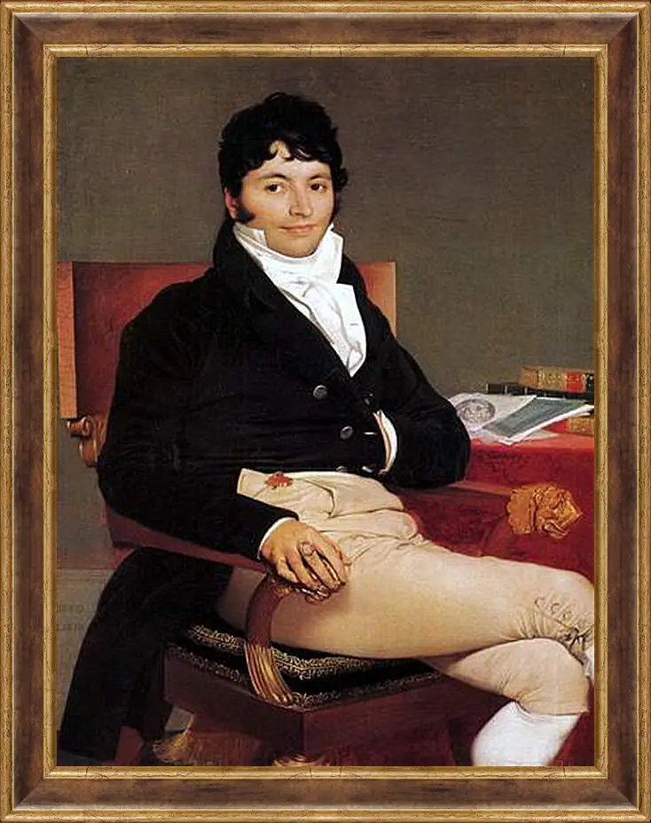 Картина в раме - Portrait of Philibert Riviere. Жан Огюст Доминик Энгр
