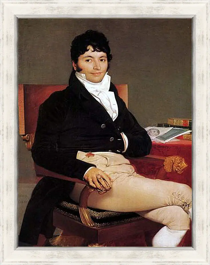 Картина в раме - Portrait of Philibert Riviere. Жан Огюст Доминик Энгр