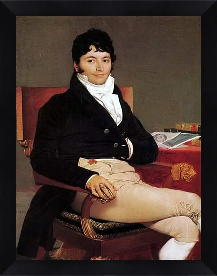 Картина в раме - Portrait of Philibert Riviere. Жан Огюст Доминик Энгр
