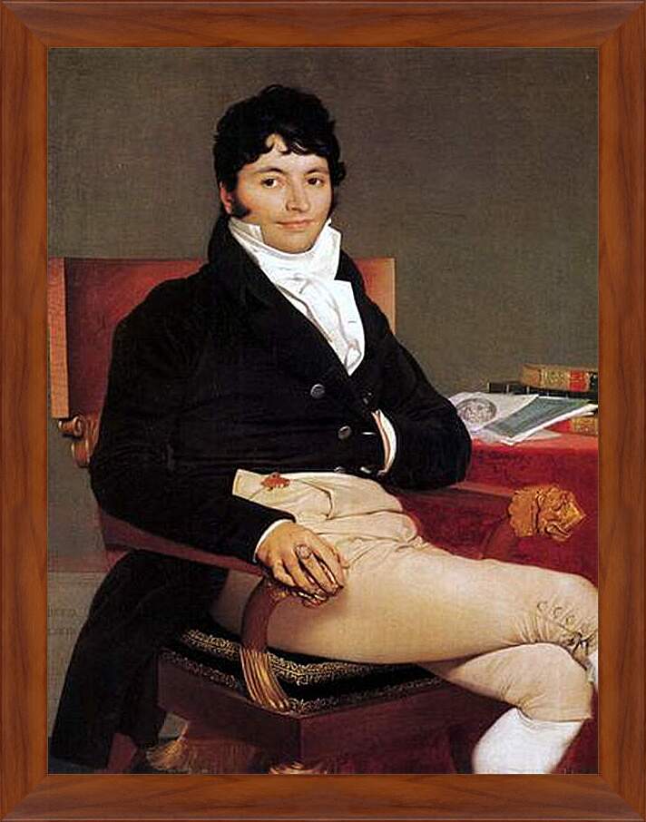 Картина в раме - Portrait of Philibert Riviere. Жан Огюст Доминик Энгр
