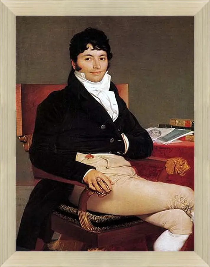 Картина в раме - Portrait of Philibert Riviere. Жан Огюст Доминик Энгр
