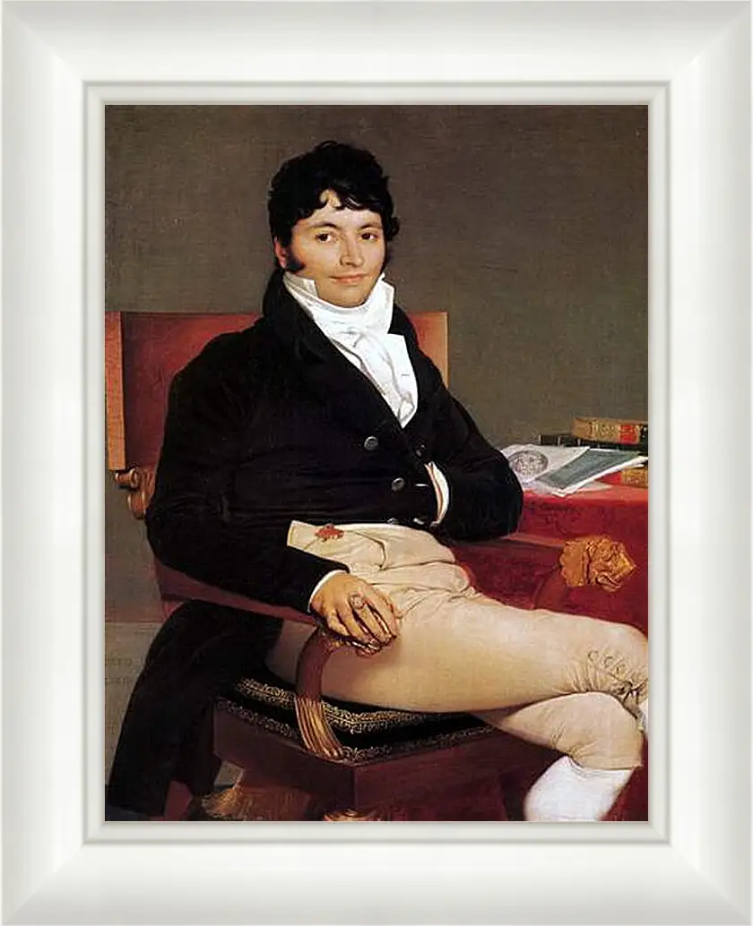 Картина в раме - Portrait of Philibert Riviere. Жан Огюст Доминик Энгр
