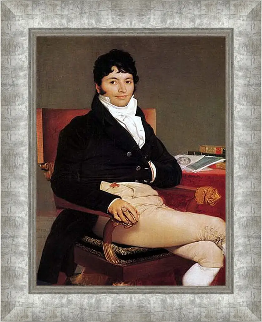 Картина в раме - Portrait of Philibert Riviere. Жан Огюст Доминик Энгр
