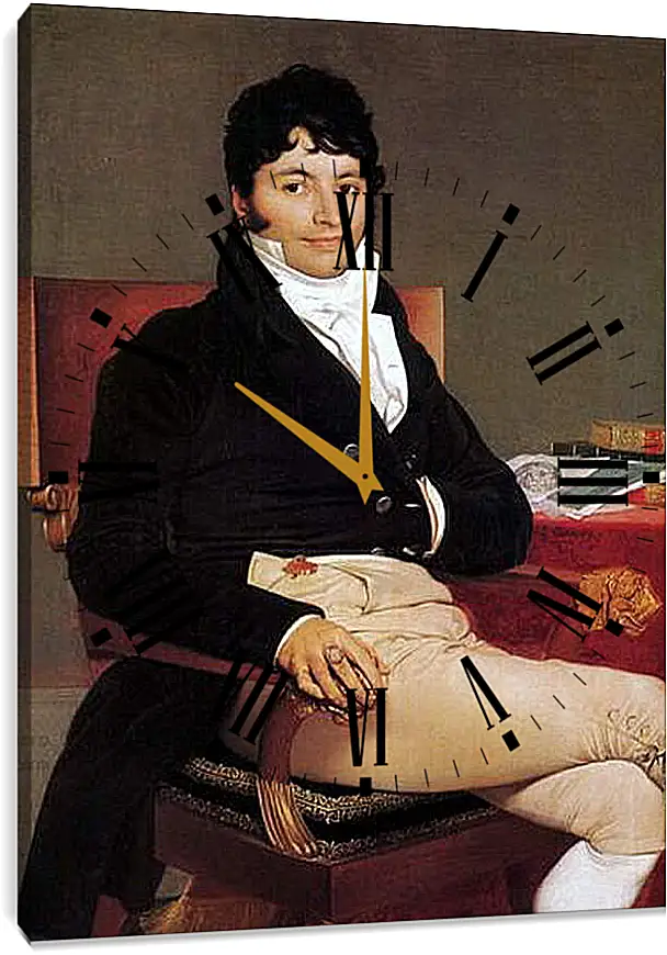 Часы картина - Portrait of Philibert Riviere. Жан Огюст Доминик Энгр