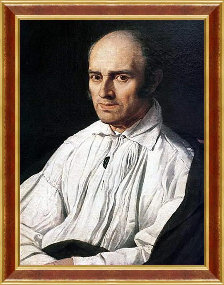 Картина в раме - Portrait of Pere Desmarets. Жан Огюст Доминик Энгр