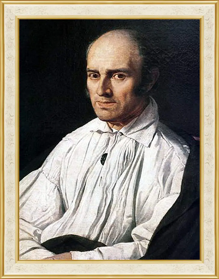 Картина в раме - Portrait of Pere Desmarets. Жан Огюст Доминик Энгр
