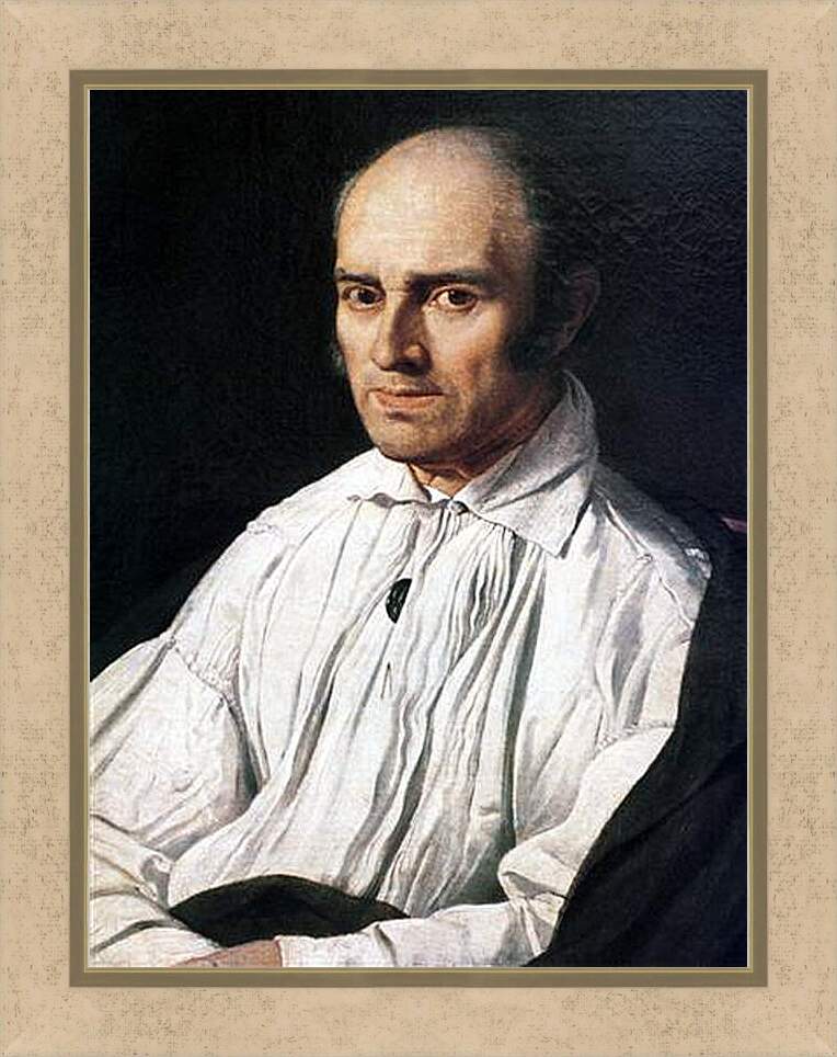 Картина в раме - Portrait of Pere Desmarets. Жан Огюст Доминик Энгр
