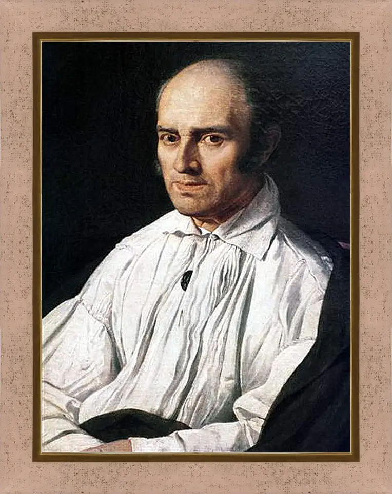 Картина в раме - Portrait of Pere Desmarets. Жан Огюст Доминик Энгр