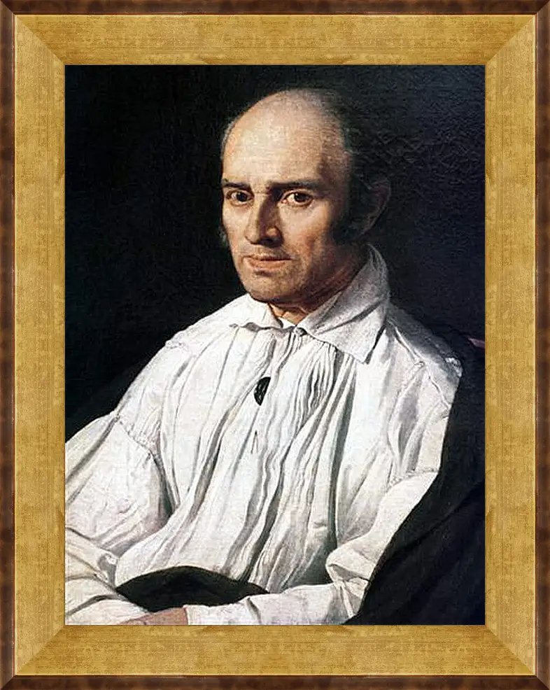 Картина в раме - Portrait of Pere Desmarets. Жан Огюст Доминик Энгр
