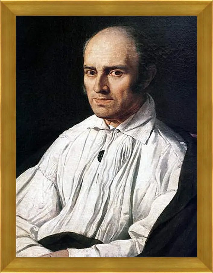 Картина в раме - Portrait of Pere Desmarets. Жан Огюст Доминик Энгр