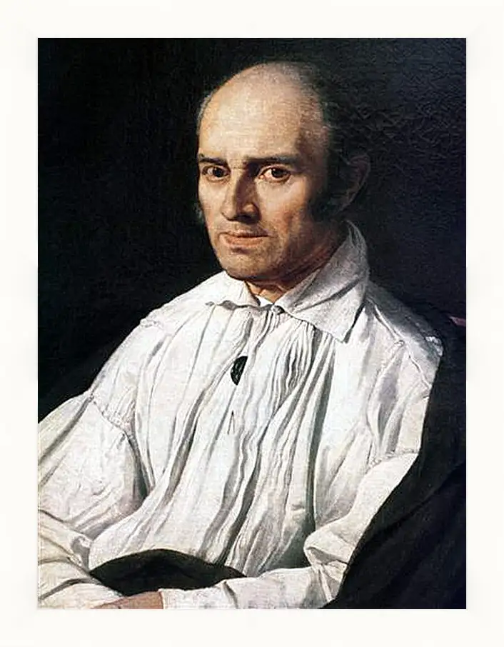 Картина в раме - Portrait of Pere Desmarets. Жан Огюст Доминик Энгр