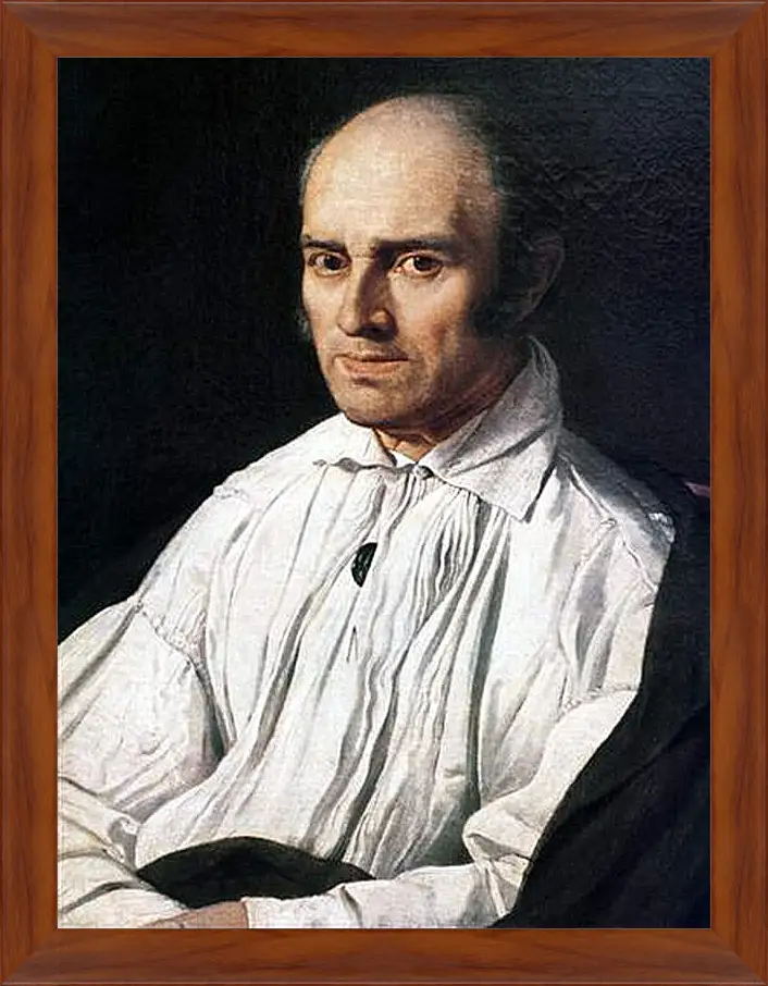 Картина в раме - Portrait of Pere Desmarets. Жан Огюст Доминик Энгр
