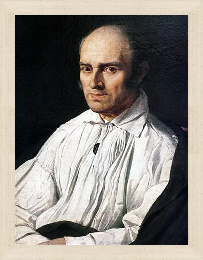 Картина в раме - Portrait of Pere Desmarets. Жан Огюст Доминик Энгр