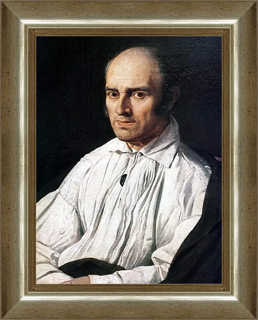 Картина в раме - Portrait of Pere Desmarets. Жан Огюст Доминик Энгр
