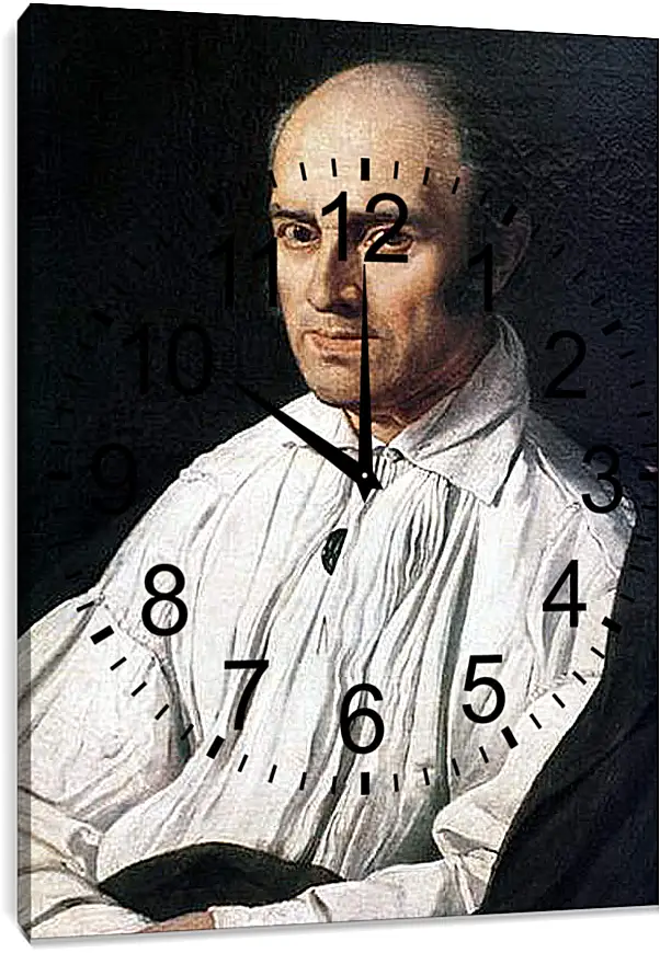Часы картина - Portrait of Pere Desmarets. Жан Огюст Доминик Энгр