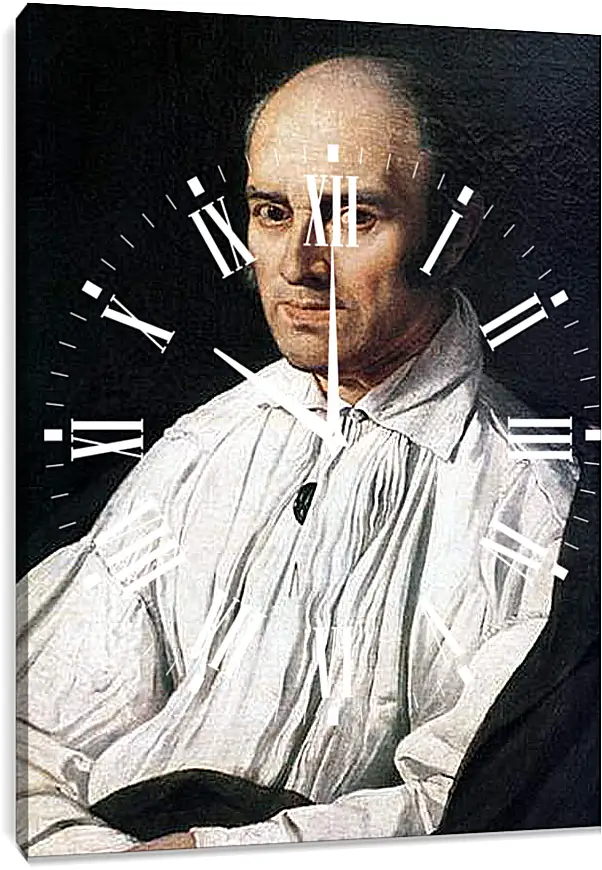 Часы картина - Portrait of Pere Desmarets. Жан Огюст Доминик Энгр