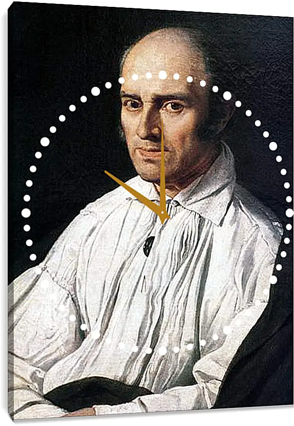 Часы картина - Portrait of Pere Desmarets. Жан Огюст Доминик Энгр