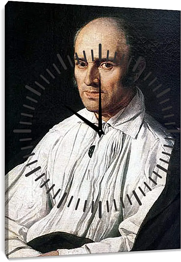 Часы картина - Portrait of Pere Desmarets. Жан Огюст Доминик Энгр