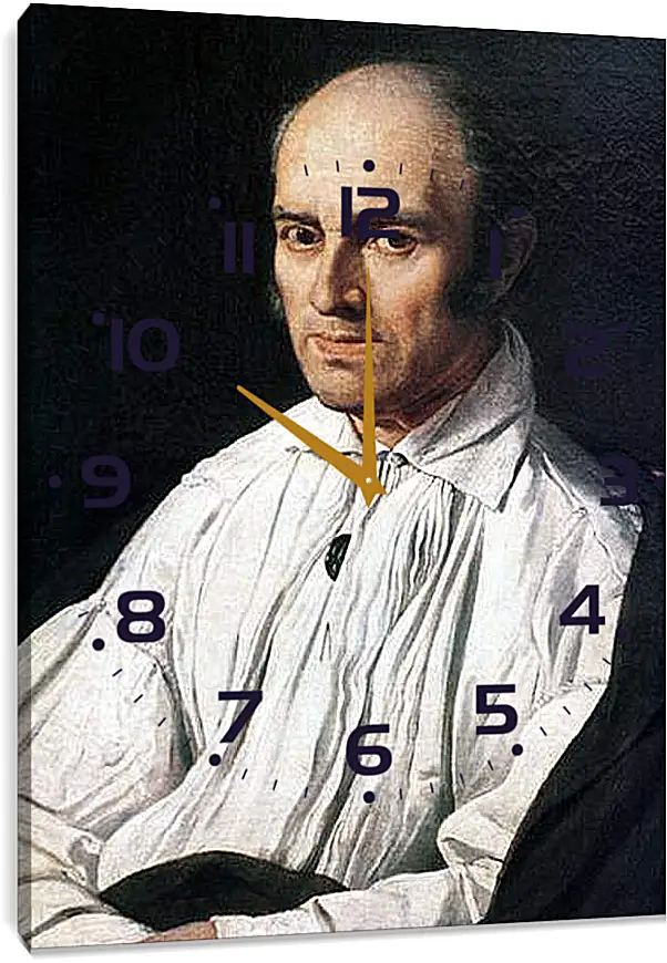 Часы картина - Portrait of Pere Desmarets. Жан Огюст Доминик Энгр
