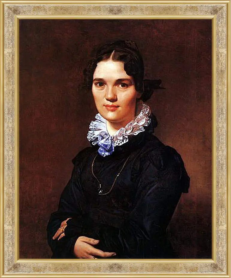 Картина в раме - Portrait of Madmoiselle Jeanne Suzanne Catherine Gonin. Жан Огюст Доминик Энгр
