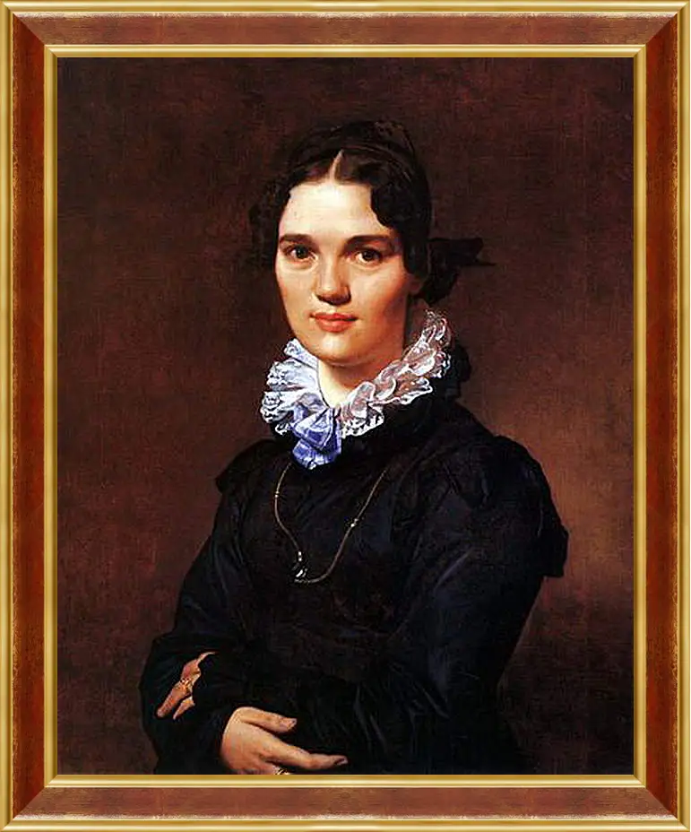 Картина в раме - Portrait of Madmoiselle Jeanne Suzanne Catherine Gonin. Жан Огюст Доминик Энгр