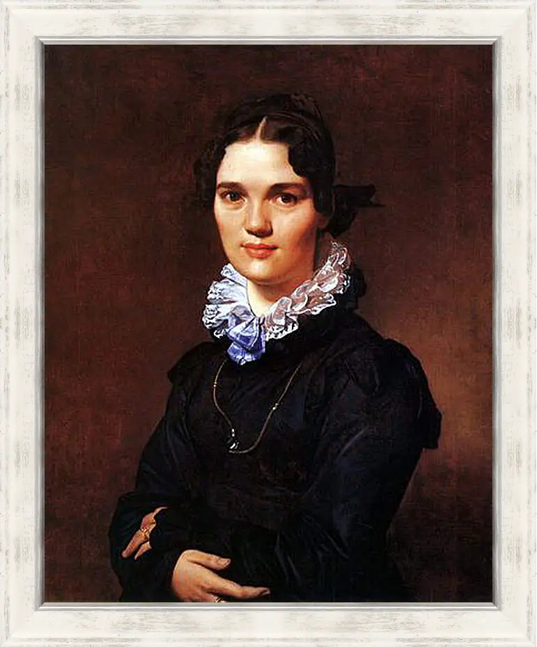 Картина в раме - Portrait of Madmoiselle Jeanne Suzanne Catherine Gonin. Жан Огюст Доминик Энгр