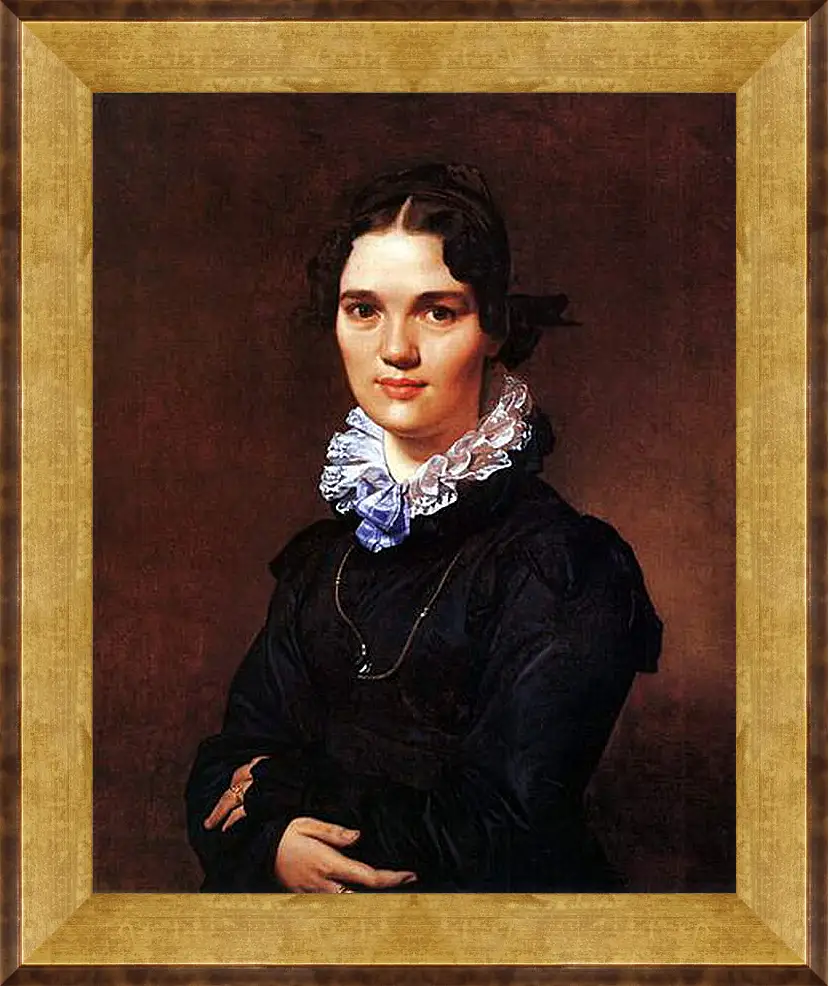 Картина в раме - Portrait of Madmoiselle Jeanne Suzanne Catherine Gonin. Жан Огюст Доминик Энгр
