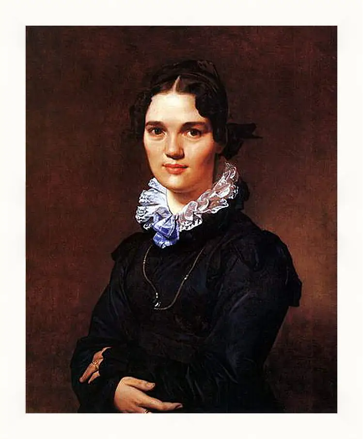 Картина в раме - Portrait of Madmoiselle Jeanne Suzanne Catherine Gonin. Жан Огюст Доминик Энгр
