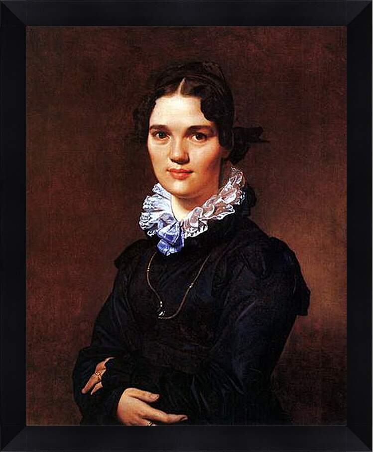 Картина в раме - Portrait of Madmoiselle Jeanne Suzanne Catherine Gonin. Жан Огюст Доминик Энгр
