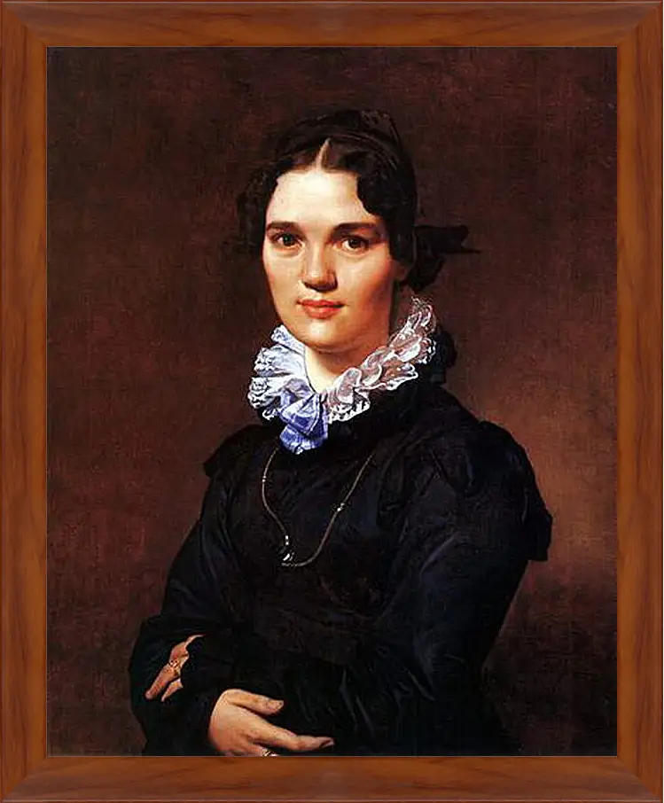 Картина в раме - Portrait of Madmoiselle Jeanne Suzanne Catherine Gonin. Жан Огюст Доминик Энгр