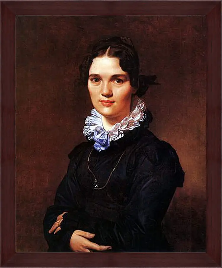 Картина в раме - Portrait of Madmoiselle Jeanne Suzanne Catherine Gonin. Жан Огюст Доминик Энгр