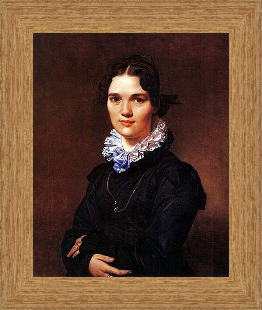 Картина в раме - Portrait of Madmoiselle Jeanne Suzanne Catherine Gonin. Жан Огюст Доминик Энгр
