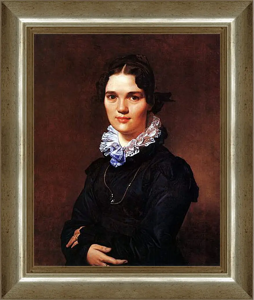 Картина в раме - Portrait of Madmoiselle Jeanne Suzanne Catherine Gonin. Жан Огюст Доминик Энгр
