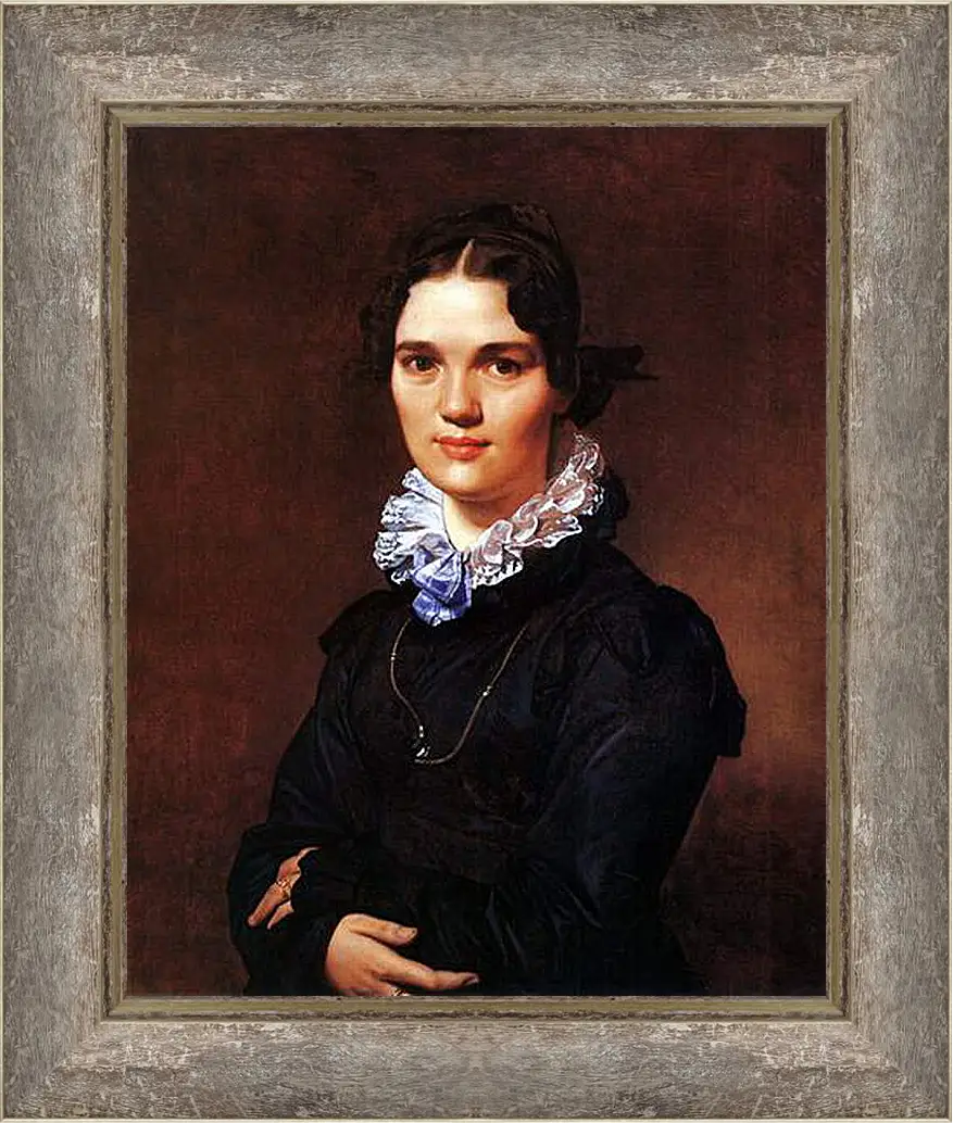 Картина в раме - Portrait of Madmoiselle Jeanne Suzanne Catherine Gonin. Жан Огюст Доминик Энгр