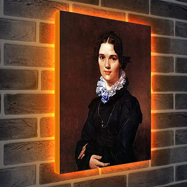Лайтбокс световая панель - Portrait of Madmoiselle Jeanne Suzanne Catherine Gonin. Жан Огюст Доминик Энгр