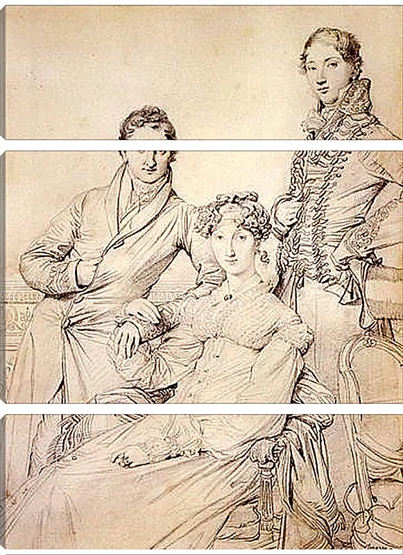 Модульная картина - Portrait of Joseph Woodhead and His Wife. Жан Огюст Доминик Энгр