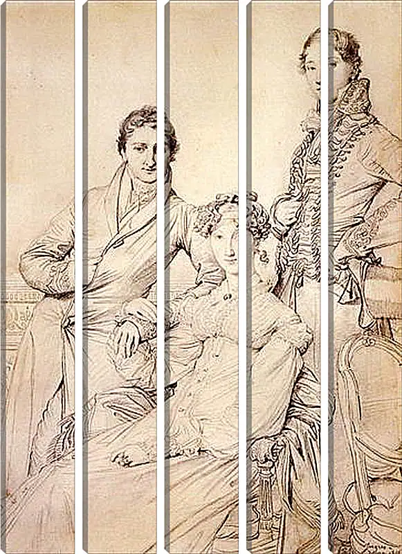 Модульная картина - Portrait of Joseph Woodhead and His Wife. Жан Огюст Доминик Энгр