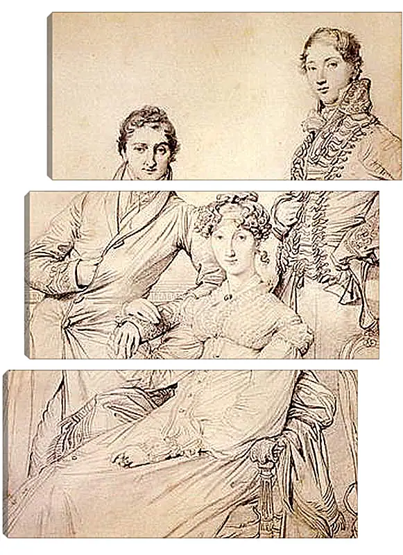 Модульная картина - Portrait of Joseph Woodhead and His Wife. Жан Огюст Доминик Энгр
