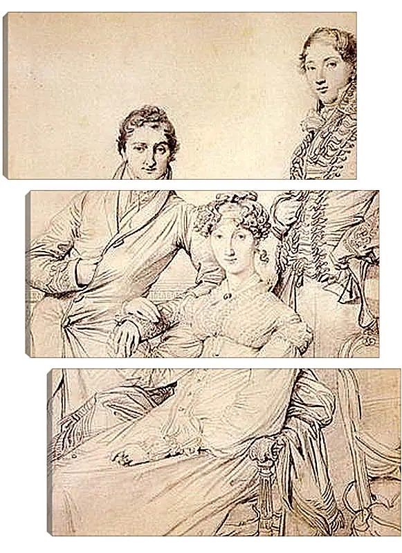 Модульная картина - Portrait of Joseph Woodhead and His Wife. Жан Огюст Доминик Энгр