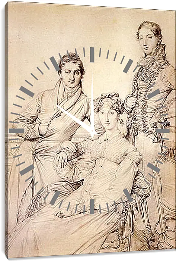 Часы картина - Portrait of Joseph Woodhead and His Wife. Жан Огюст Доминик Энгр