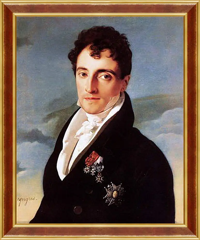 Картина в раме - Portrait of Joseph Vialetes de Mortarieu. Жан Огюст Доминик Энгр