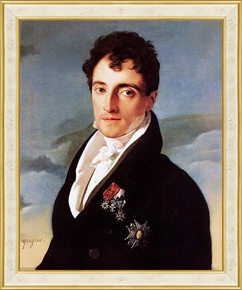 Картина в раме - Portrait of Joseph Vialetes de Mortarieu. Жан Огюст Доминик Энгр