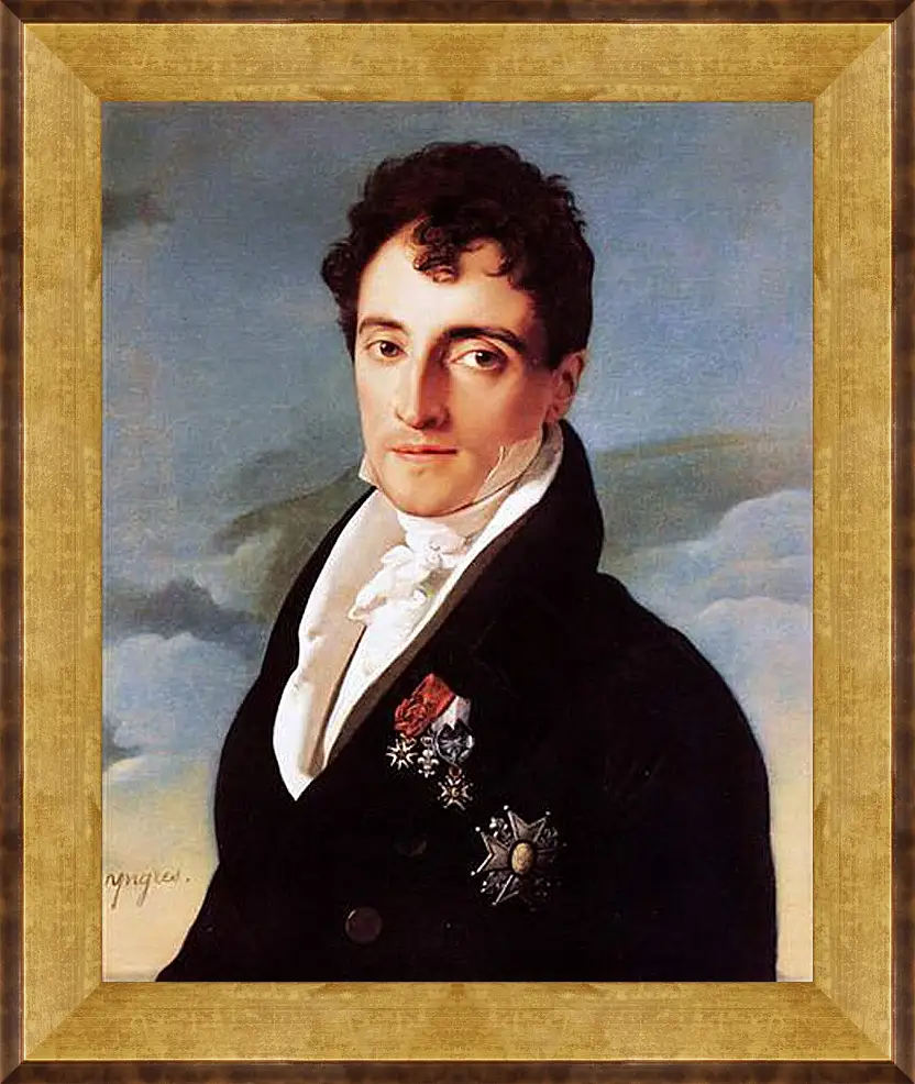 Картина в раме - Portrait of Joseph Vialetes de Mortarieu. Жан Огюст Доминик Энгр
