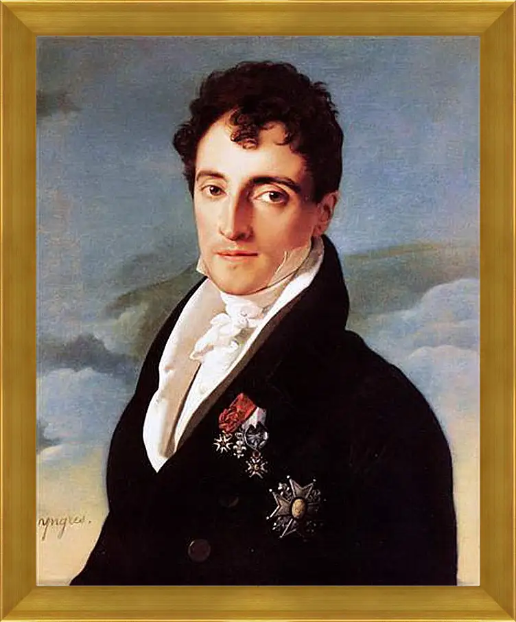 Картина в раме - Portrait of Joseph Vialetes de Mortarieu. Жан Огюст Доминик Энгр
