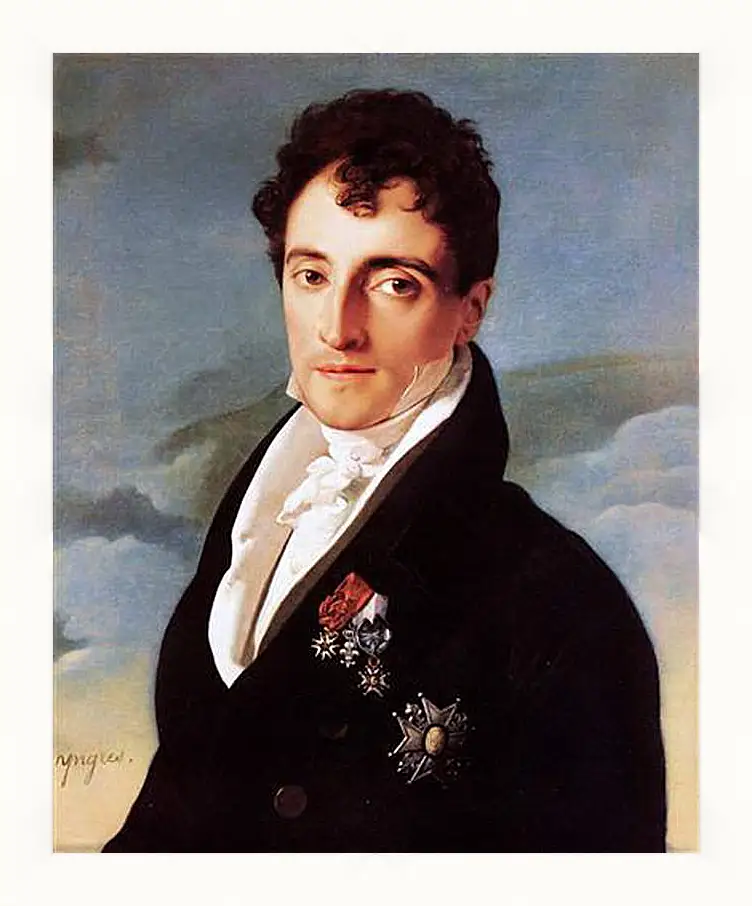 Картина в раме - Portrait of Joseph Vialetes de Mortarieu. Жан Огюст Доминик Энгр
