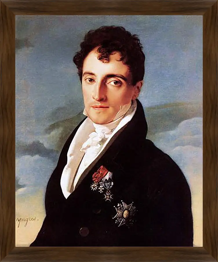 Картина в раме - Portrait of Joseph Vialetes de Mortarieu. Жан Огюст Доминик Энгр