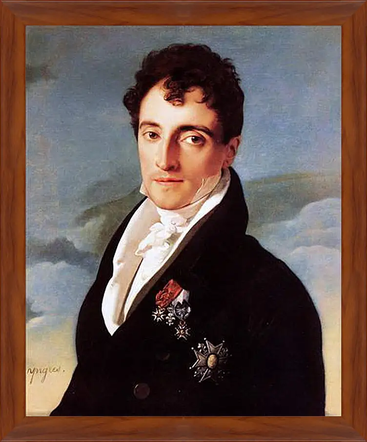 Картина в раме - Portrait of Joseph Vialetes de Mortarieu. Жан Огюст Доминик Энгр
